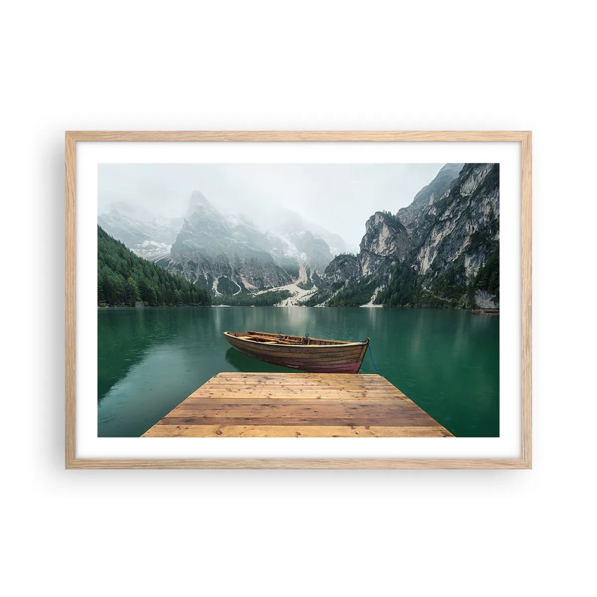 Poster în ramă de stejar deschis - Și frunțile mândre - 70x50 cm
