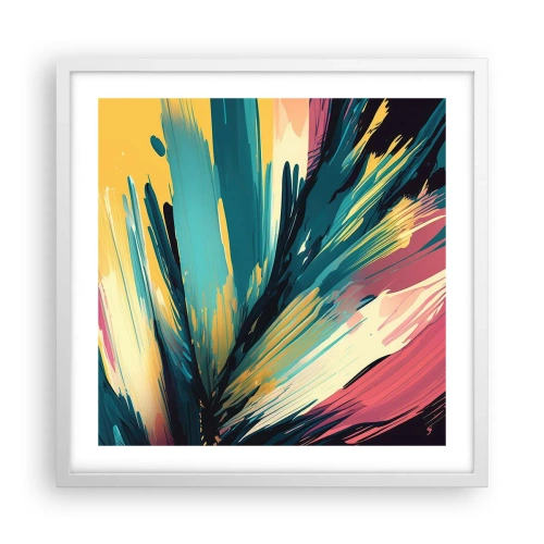 Poster în ramă albă - Compoziția - o explozie de bucurie - 50x50 cm