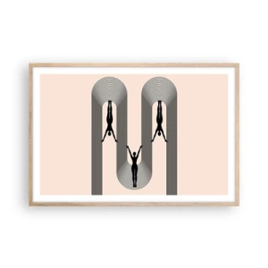 Poster în ramă de stejar deschis - Cu susul în jos - 91x61 cm