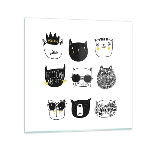 Tablou pe sticlă - Fiecare este diferit - 40x40 cm