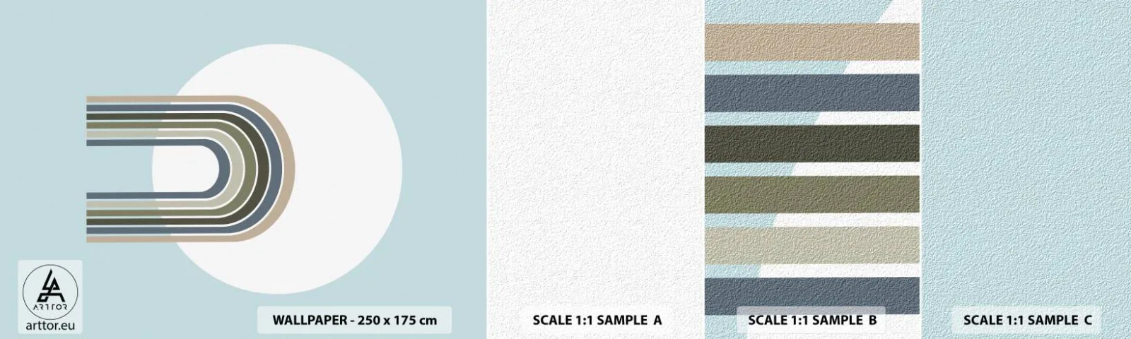 Mostră tapet autocolant Deluxe Sticker - Atracție irezistibilă - Abstracția, Grafică, Bucată - 100x30 cm