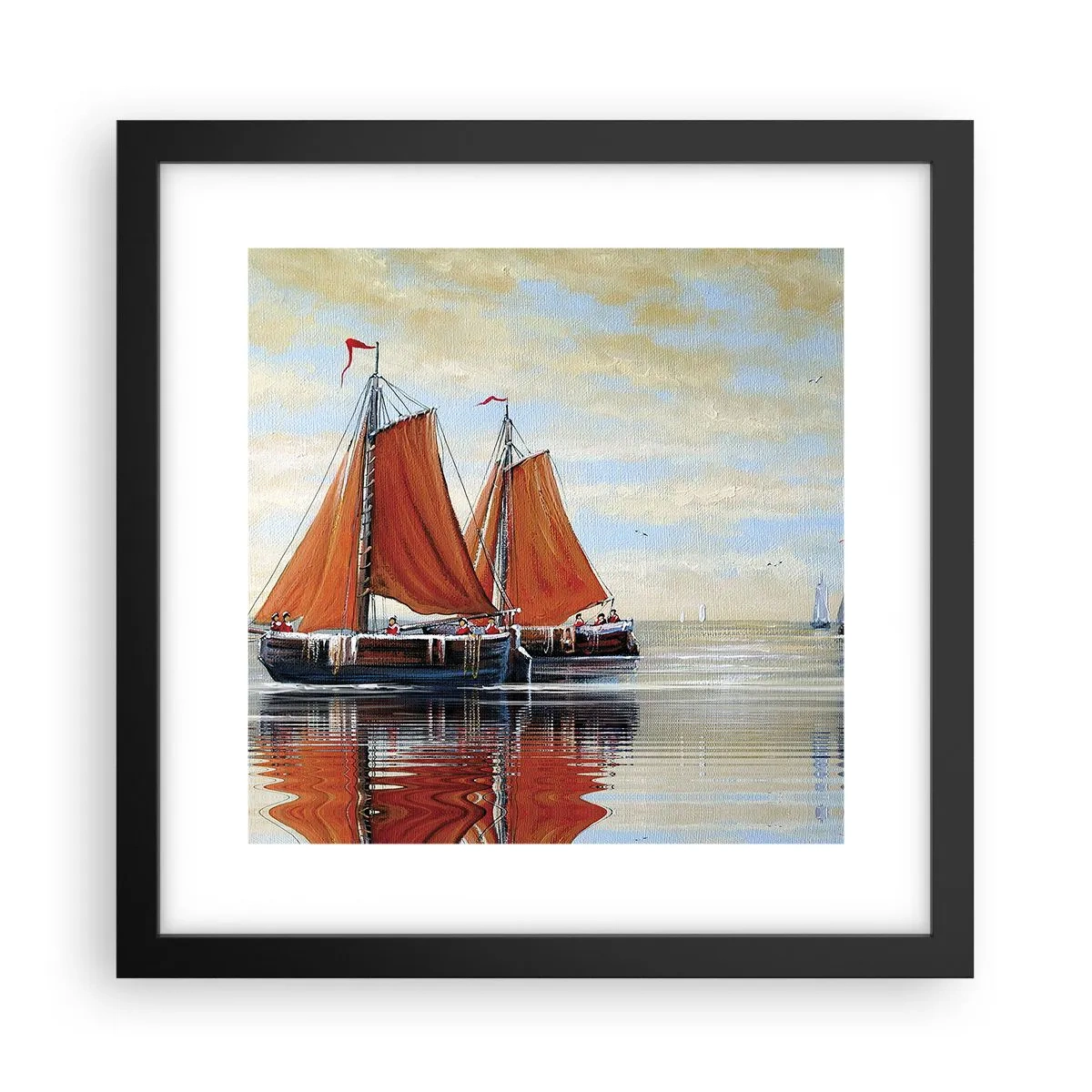 Poster în ramă neagră - Hei, marinarule, navighează... - 30x30 cm