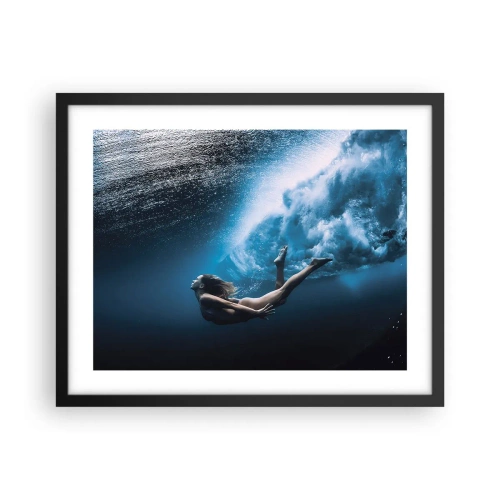 Poster în ramă neagră - Sirena modernă - 50x40 cm