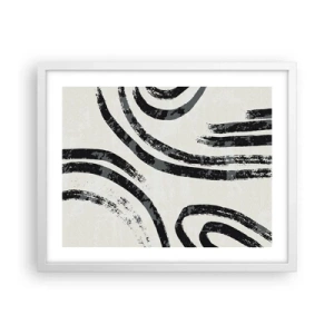 Poster în ramă albă - Pe jumătate oprit - 50x40 cm