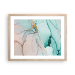 Poster în ramă de stejar deschis - Dansul formelor și al culorilor - 50x40 cm