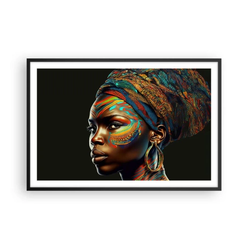 Poster în ramă neagră - Regina africană - 91x61 cm