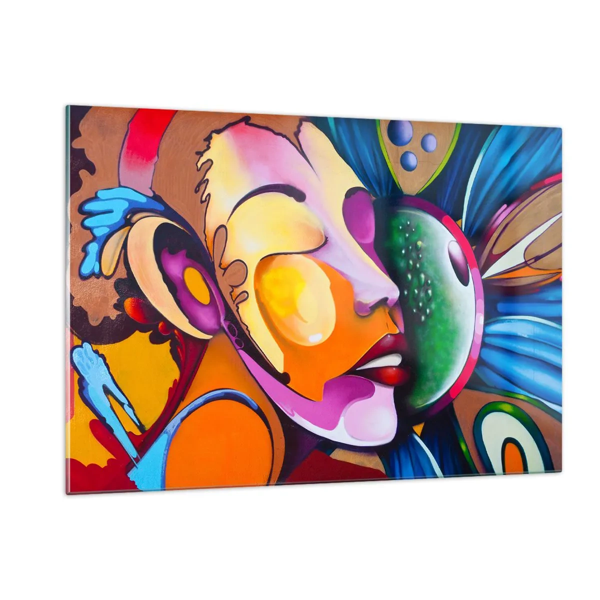 Tablou pe sticlă - Atingere de culoare - 120x80 cm