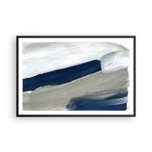 Poster în ramă neagră - Întâlnire cu albul - 91x61 cm