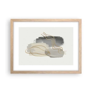 Poster în ramă de stejar deschis - Persistență și mișcare - 40x30 cm