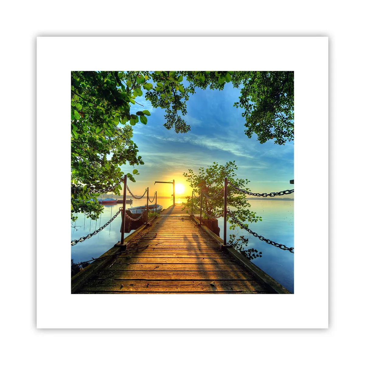 Poster - Apusul la malul apei - 30x30 cm