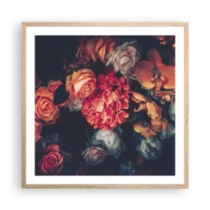 Poster în ramă de stejar deschis - Ca la maeștri olandezi - 60x60 cm