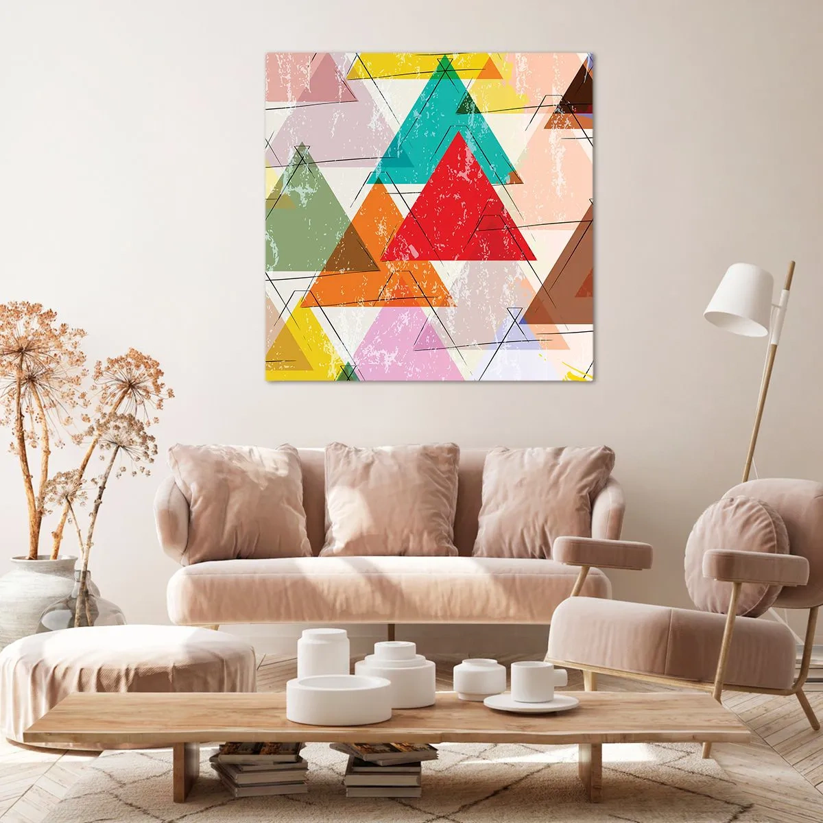 Tablou pe pânză - Trei câte trei - 70x70 cm