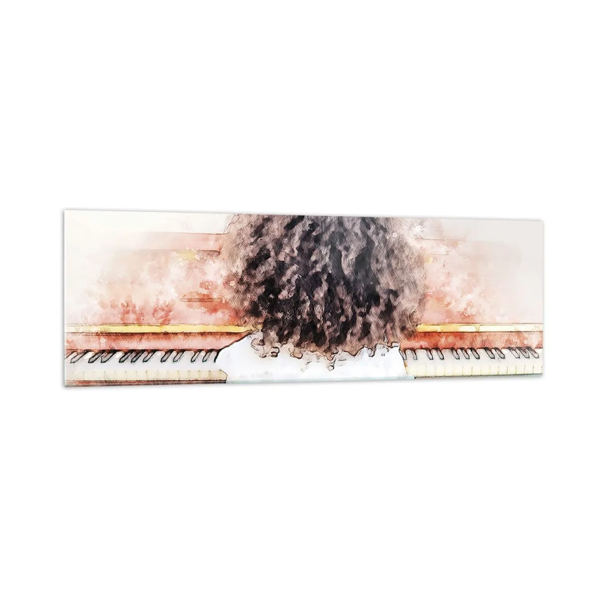 Tablou pe sticlă - Într-o lume a muzicii - 160x50 cm