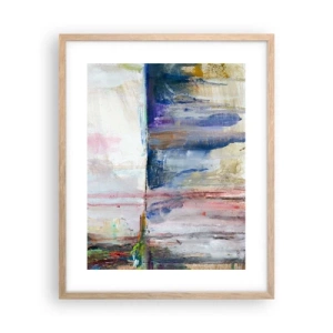 Poster în ramă de stejar deschis - Impresii și asociații colorate - 40x50 cm