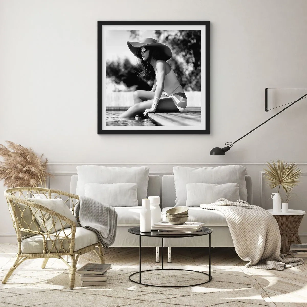 Poster în ramă neagră - Vis de vară - 30x30 cm