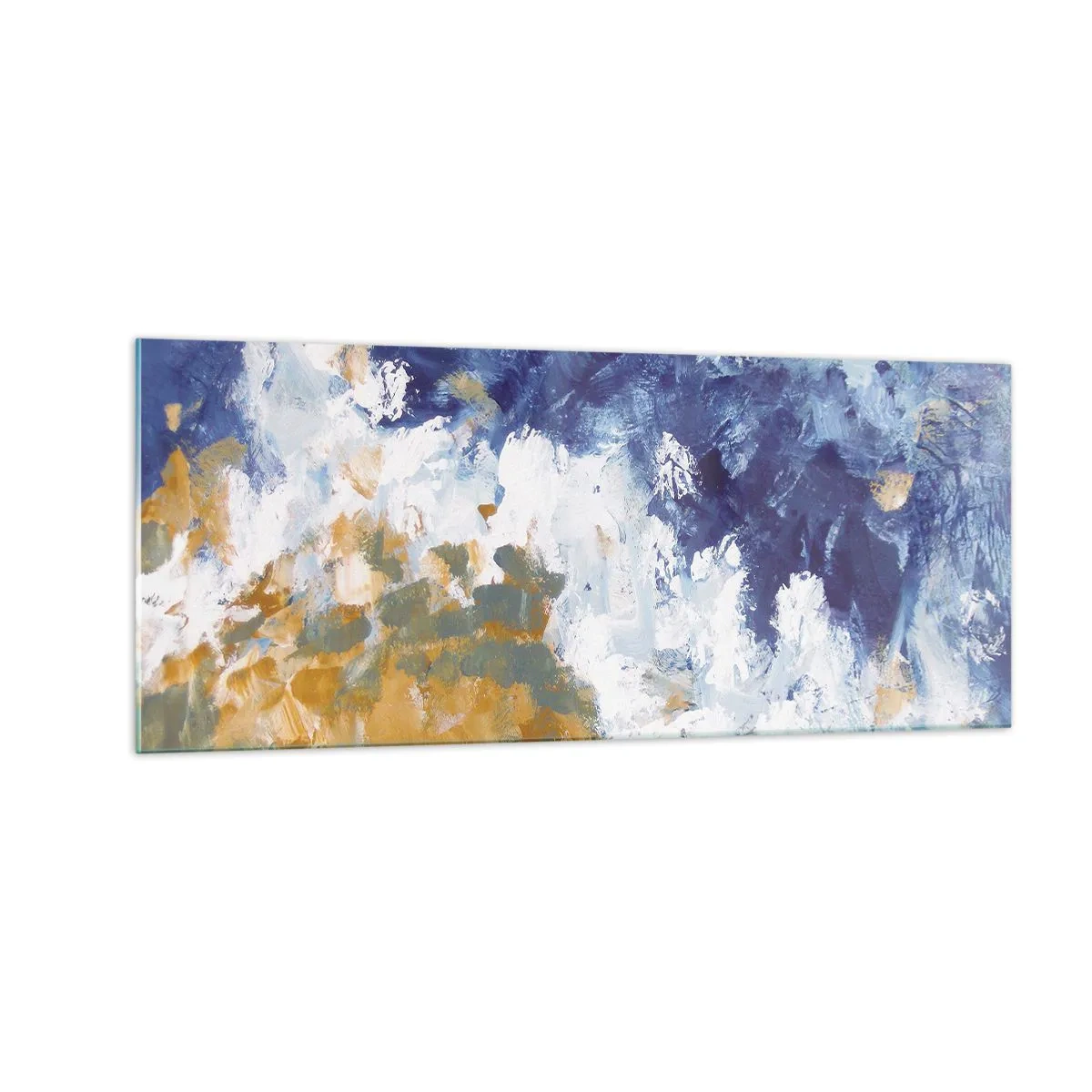 Tablou pe sticlă - Dansul elementelor - 100x40 cm
