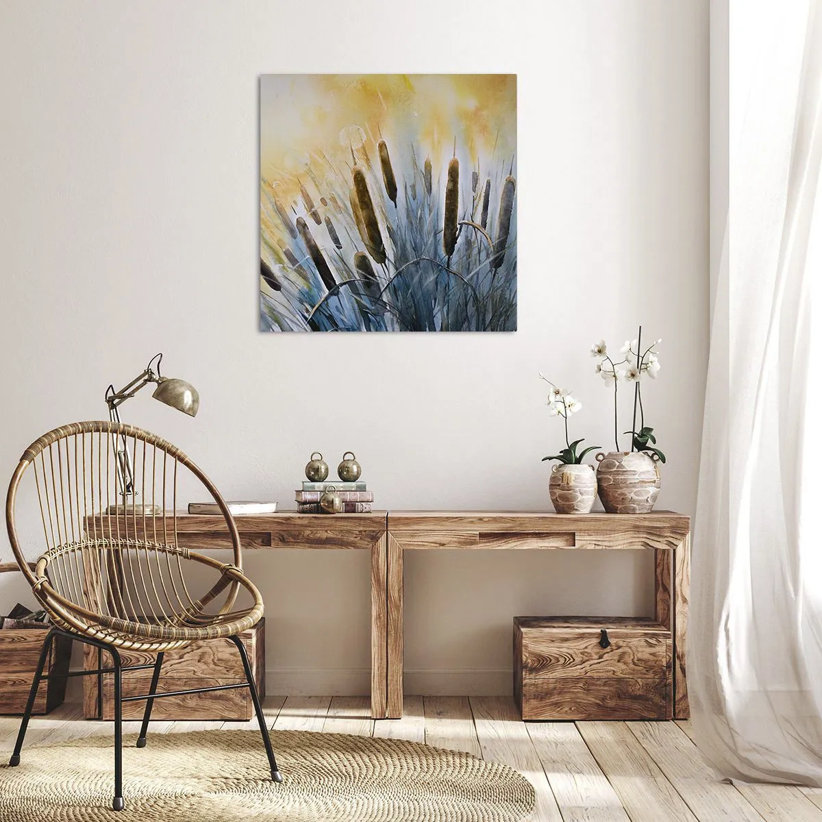 Tablou pe pânză - Răcoarea apei, căldura soarelui - 60x60 cm