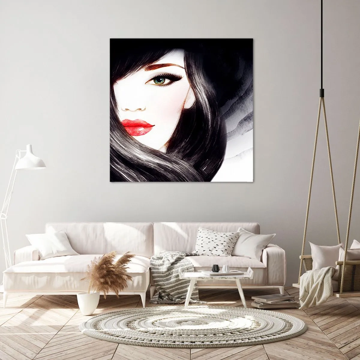 Tablou pe pânză - Privirea de safir - 30x30 cm