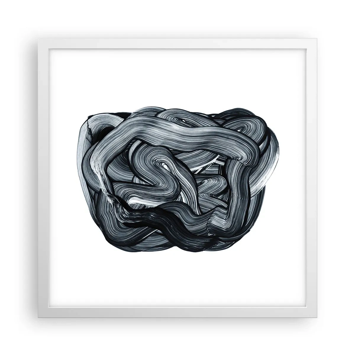 Poster în ramă albă - Nu este atât de simplu - 40x40 cm