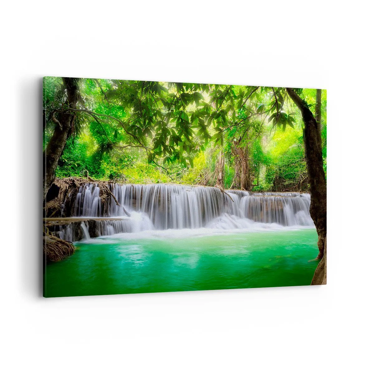 Tablou pe pânză - Cascada verde - 120x80 cm