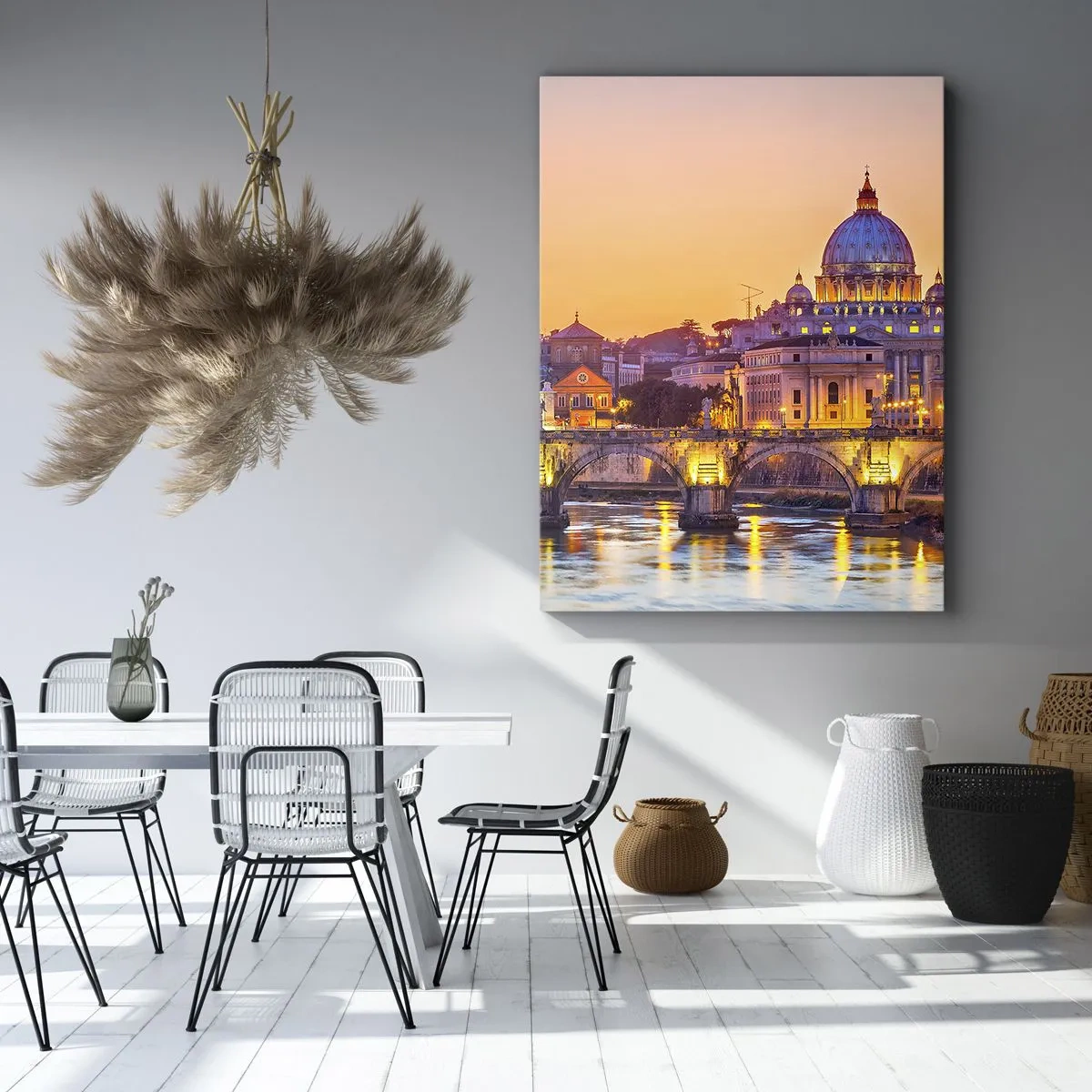 Tablou pe pânză - Amurg deasupra Orașului Etern - 50x70 cm