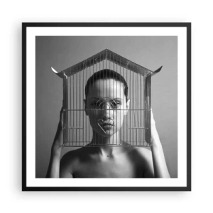 Poster în ramă neagră - Un portret oarecum suprarealist - 60x60 cm