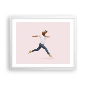 Poster în ramă albă - Un strop de absurditate - 50x40 cm