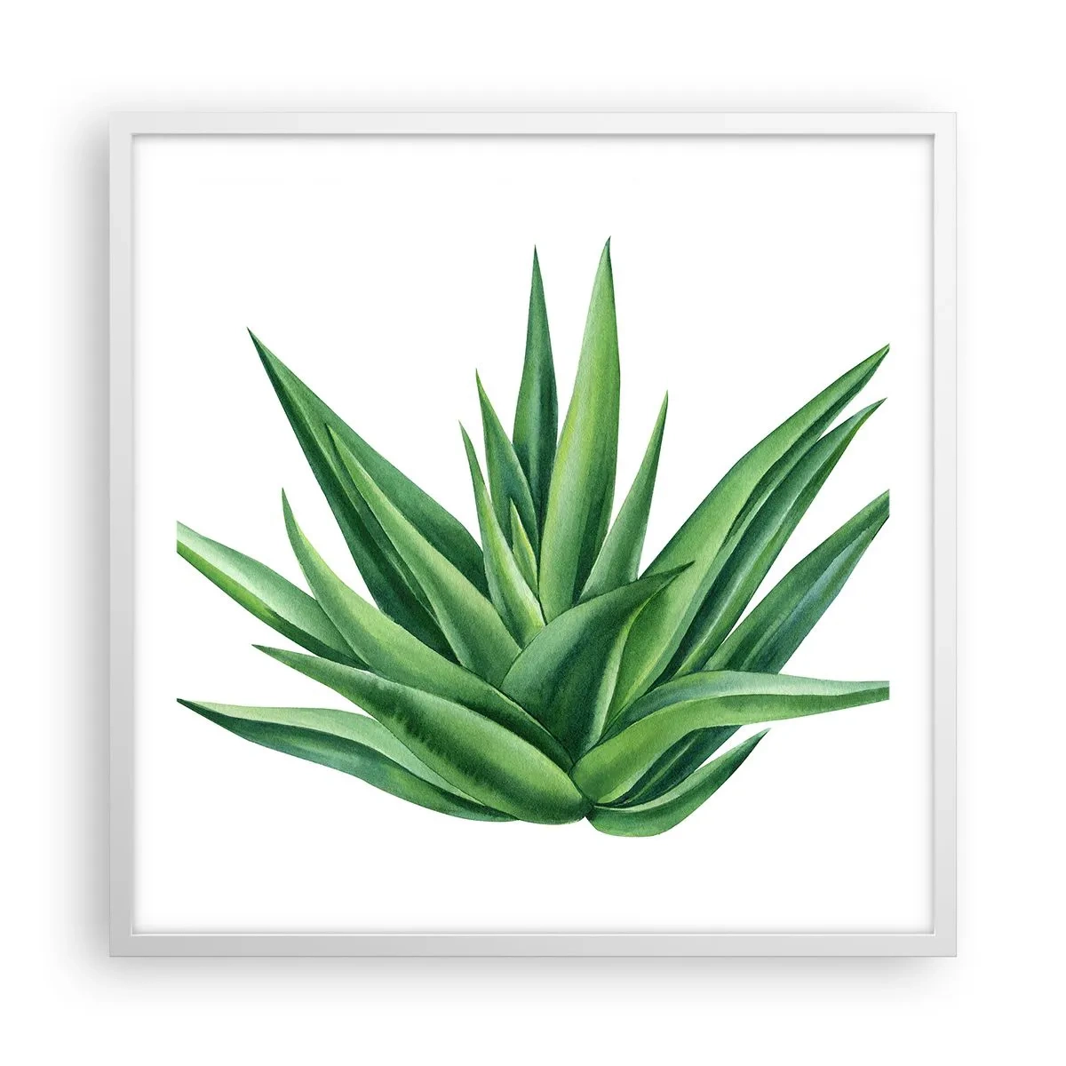 Poster în ramă albă - Verde - putere - viață - 60x60 cm