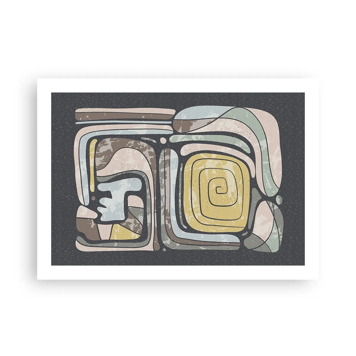Poster - Abstracție în spirit precolumbian - 70x50 cm