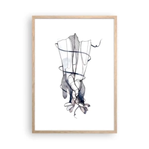 Poster în ramă de stejar deschis - Un studiu al atingerii - 50x70 cm