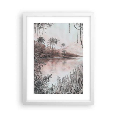 Poster în ramă albă - Jurnalul unui explorator din secolul al XIX-lea - 30x40 cm