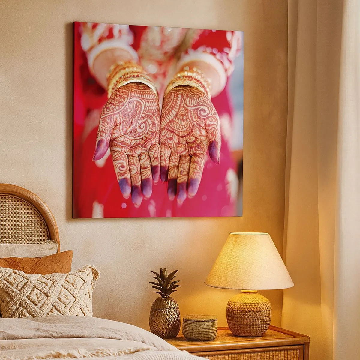 Tablou pe pânză - Gata să prindă fericirea - 30x30 cm