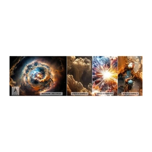 Mostră tapet autocolant Deluxe Sticker - Început - Univers, Cosmos, Galaxie - 100x30 cm