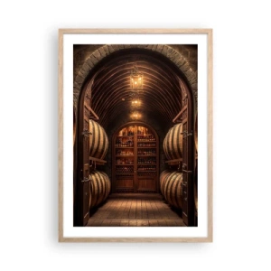 Poster în ramă de stejar deschis - Beciul cu atmosferă - 50x70 cm