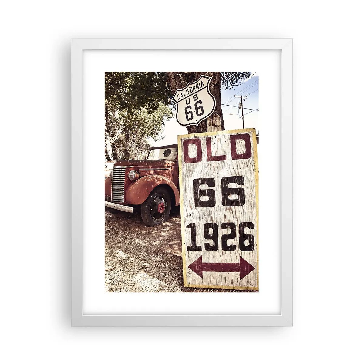 Poster în ramă albă - O legendă provincială americană - 30x40 cm