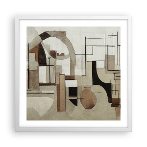 Poster în ramă albă - Peisaj urban 2.0 - 50x50 cm