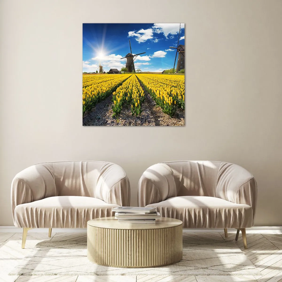 Tablou pe sticlă - Olandez pe cât se poate - 60x60 cm