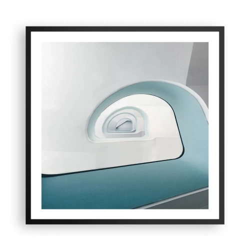 Poster în ramă neagră - Până la fundul albastrului - 60x60 cm