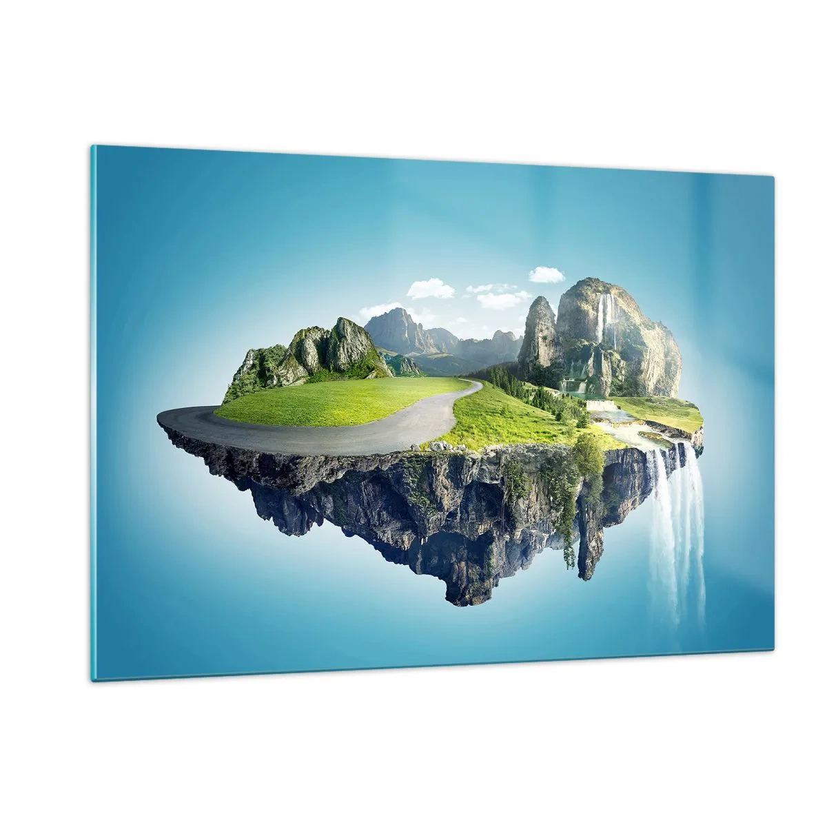 Tablou pe sticlă - Insula fantastică - 120x80 cm