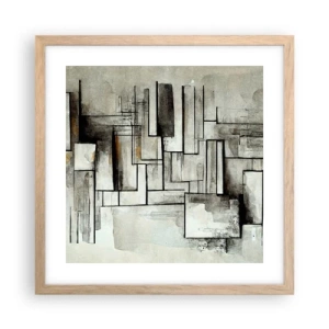 Poster în ramă de stejar deschis - Puterea simplității - 40x40 cm