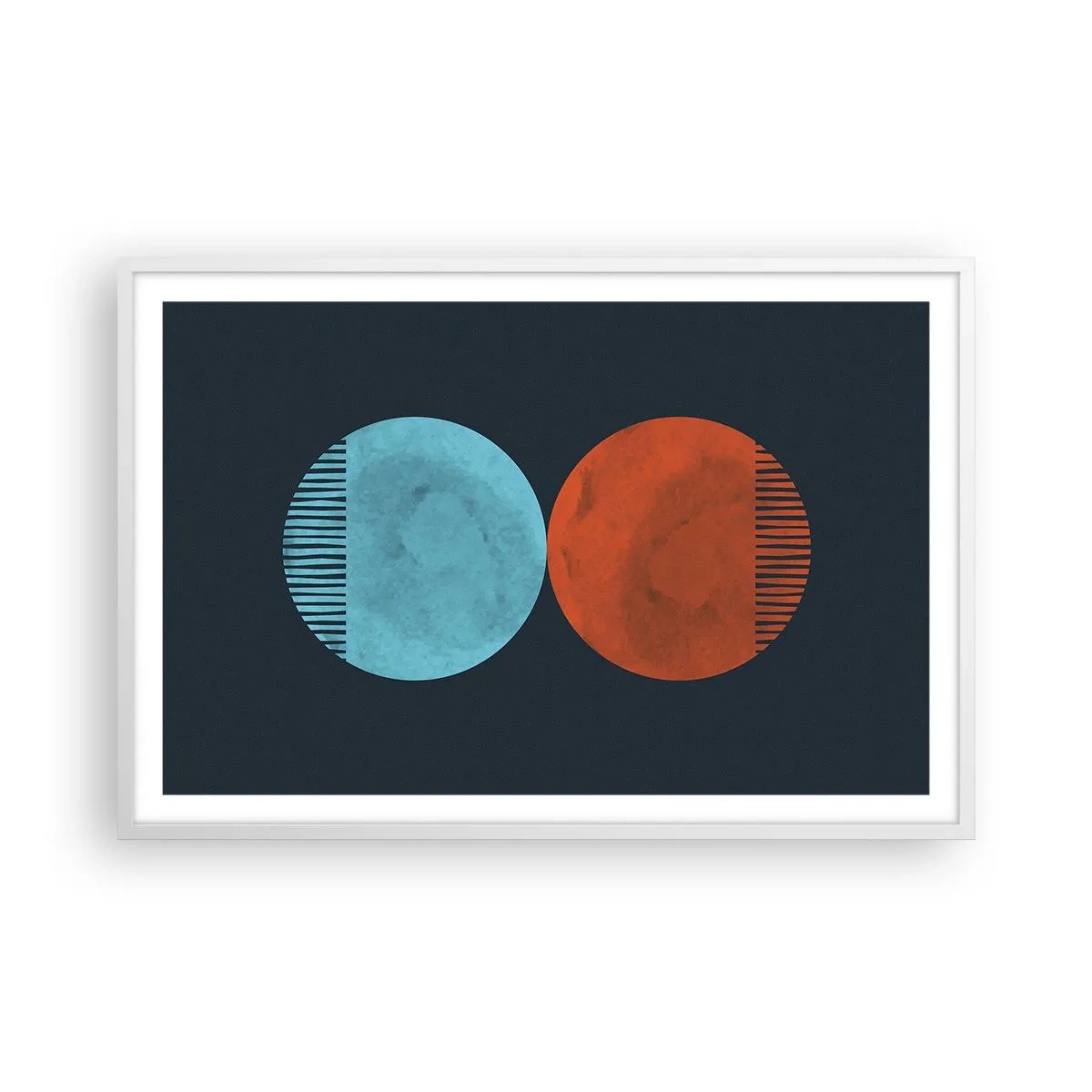 Poster în ramă albă - Doar geometrie? - 91x61 cm