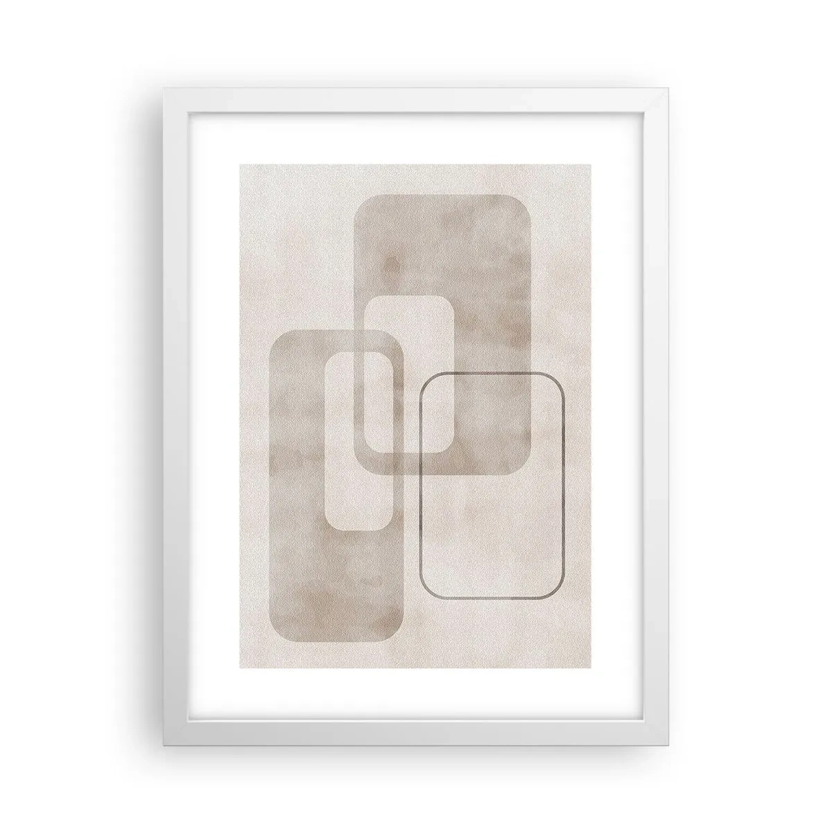 Poster în ramă albă - Fuga geometrică - 30x40 cm