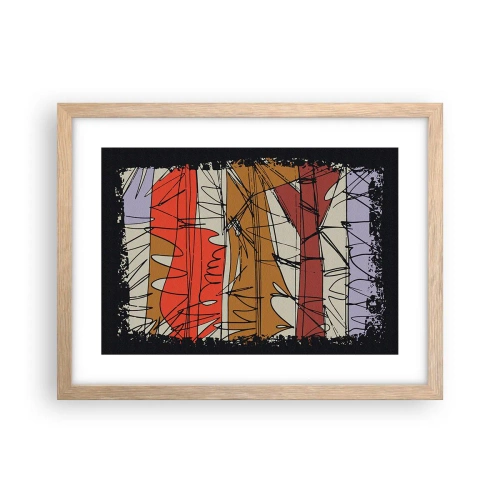 Poster în ramă de stejar deschis - Compoziție spontană - 40x30 cm