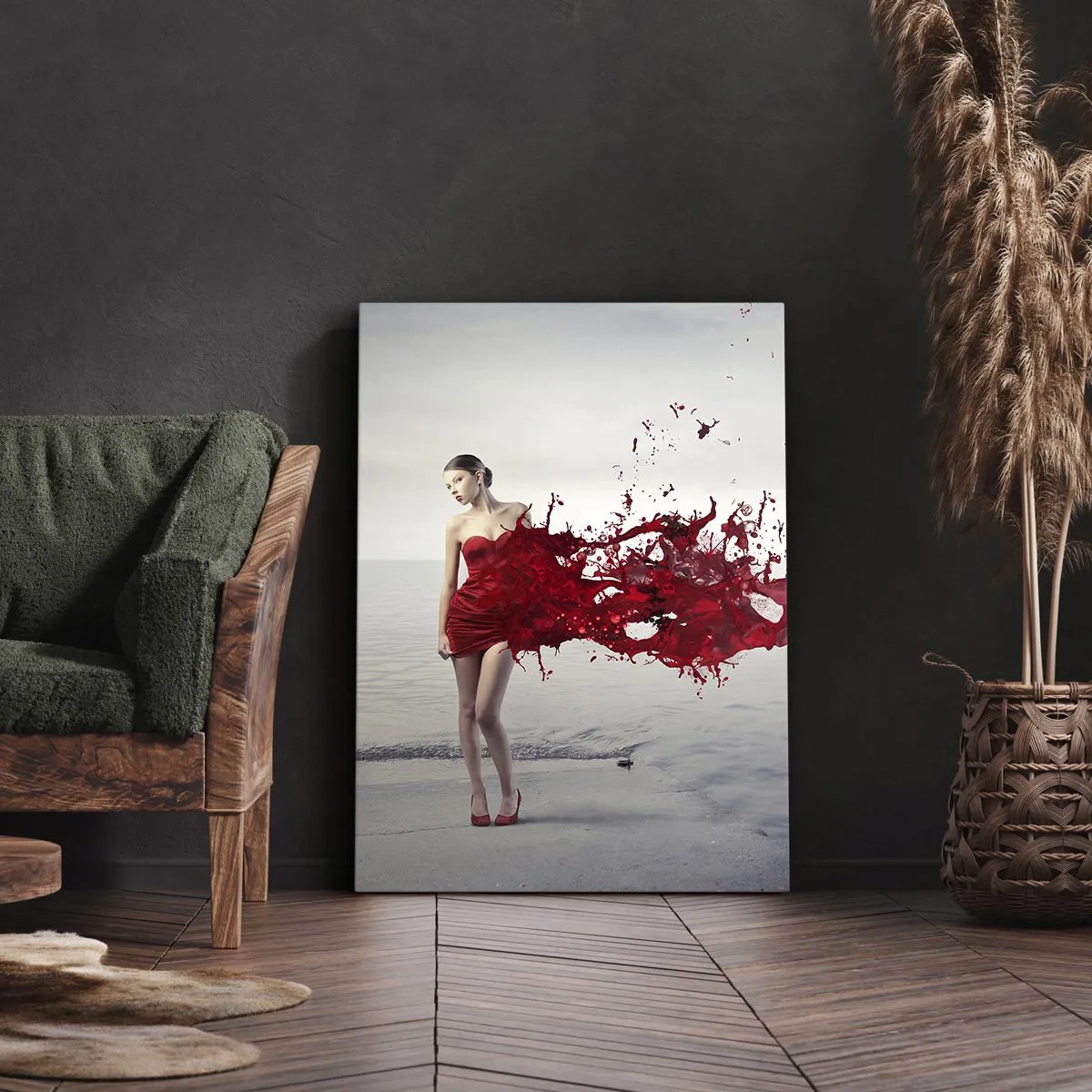 Tablou pe pânză - Pasională ca și stacojiul - 50x70 cm