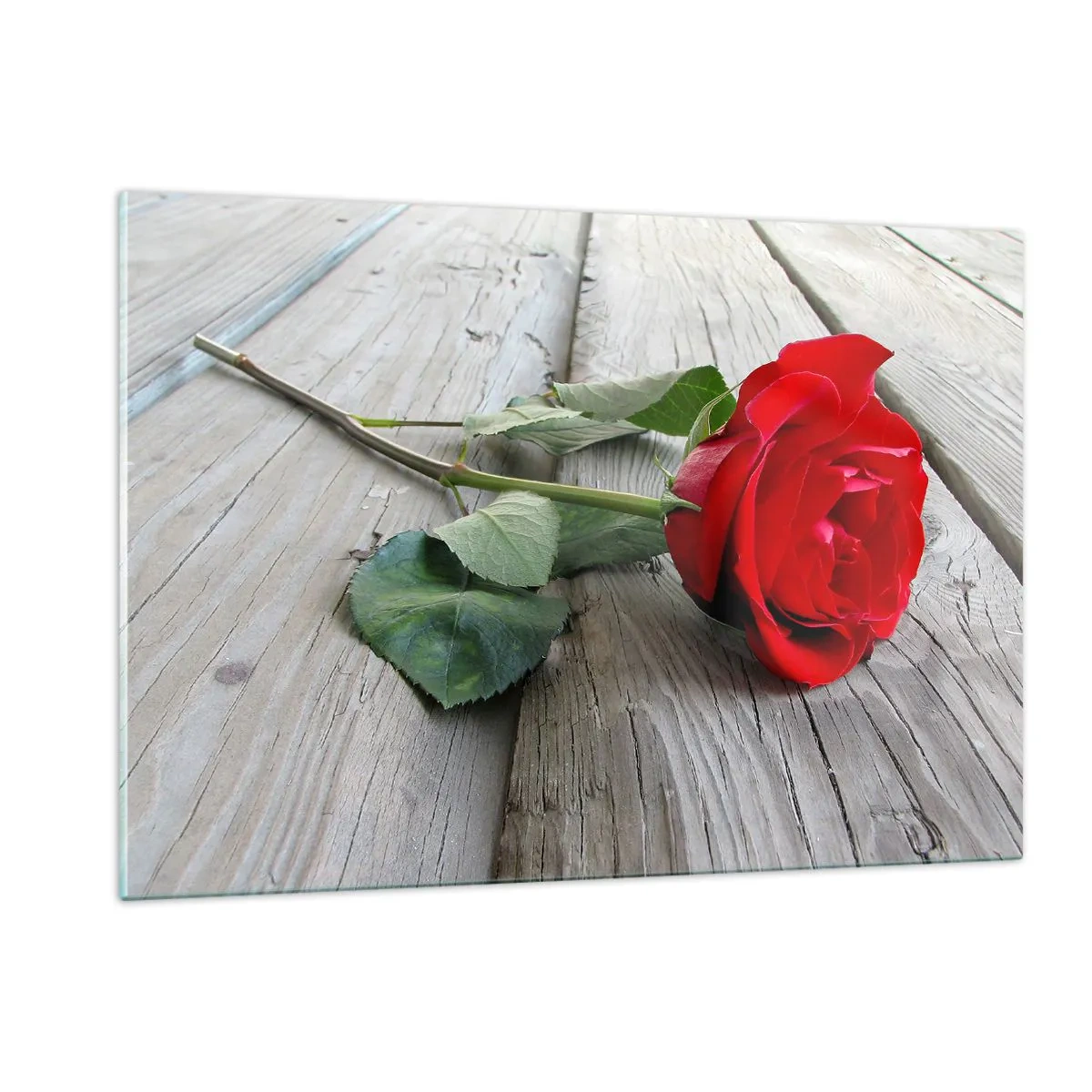 Tablou pe sticlă - Studiu în stacojiu - 120x80 cm