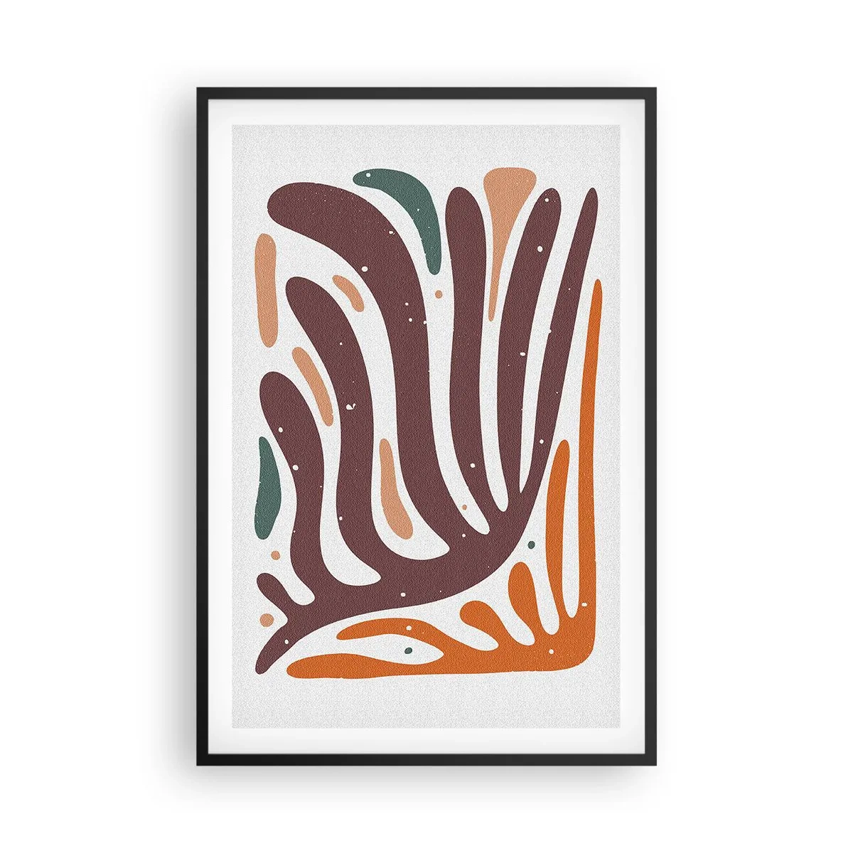 Poster în ramă neagră - Compoziție organică radială - 61x91 cm