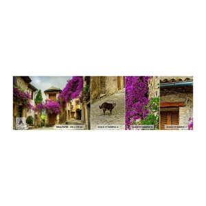 Mostră tapet Premium Canvas - Sub un baldachin floral - Peisaj, Arhitectură, Oraș - 100x30 cm