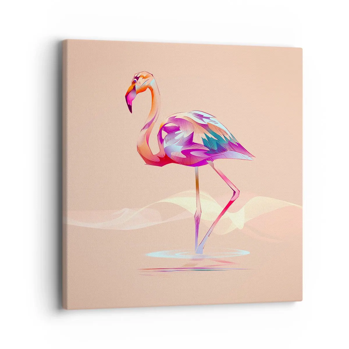 Tablou pe pânză - Pasăre de emoție bună - 40x40 cm