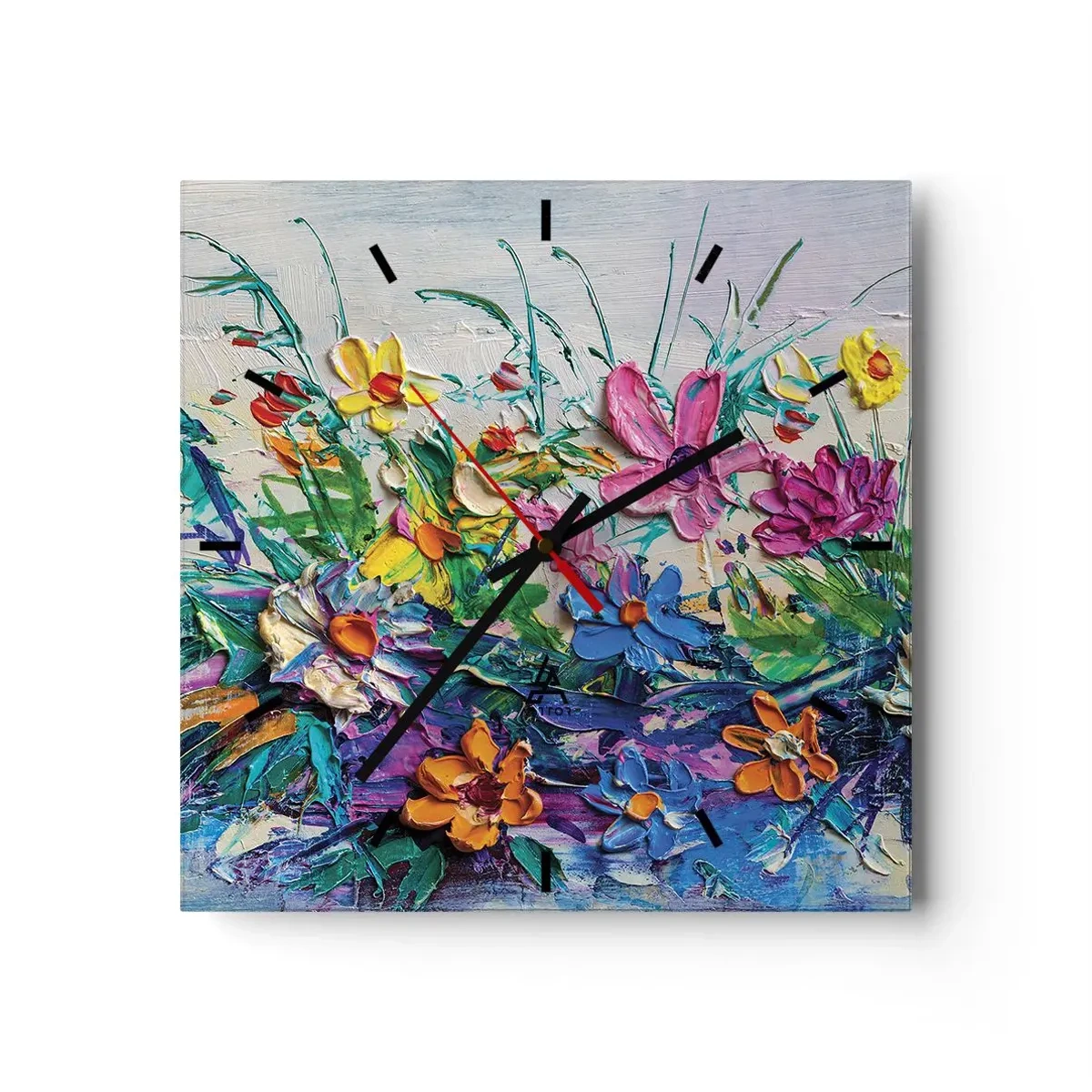Ceas de perete - Ceas pe sticlă - Nu este deloc o natură moartă - 30x30 cm