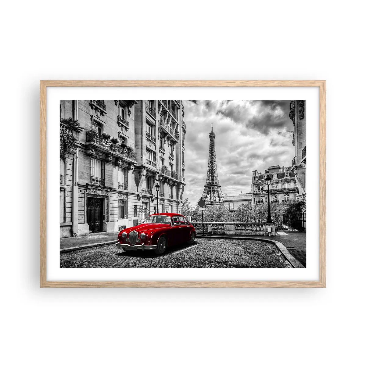 Poster în ramă de stejar deschis - Prădător în oraș - 70x50 cm